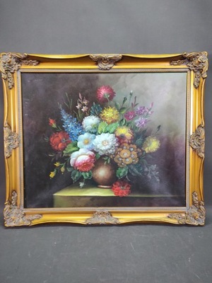 Kwiaty - obraz olejny malowany na płótnie