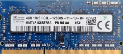 SK Hynix 4 GB RAM DDR3L 1600MHz HMT451S6BFR8A-PB