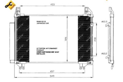 Nrf конденсатор кондиционера toyota yaris 06- 1,0 nr фото №1