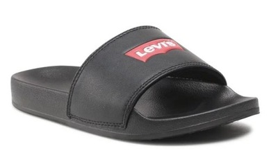 LEVI'S DAMSKIE KLAPKI CZARNE WSUWANE LOGO 40 1S2A