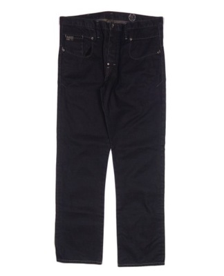 G-STAR RAW Męskie Granatowe Jeansy Spodnie Logo r. 34/32