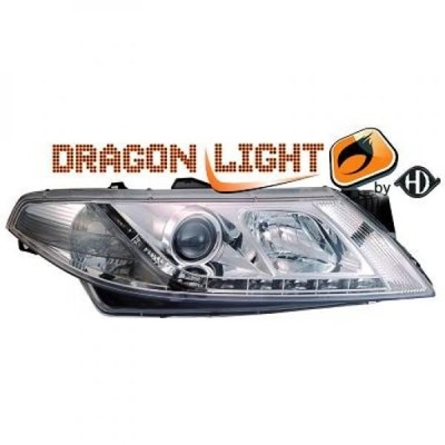 Lampy przód Renault Laguna 01-05 Clear/Chrom LED