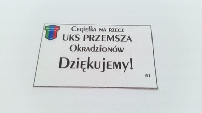 bilet PRZEMSZA Okradzionów (woj. śląskie)