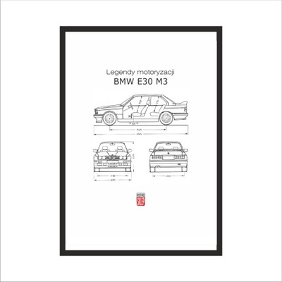 Obraz na ścianę Legendy Motoryzacji BMW E30 ramka