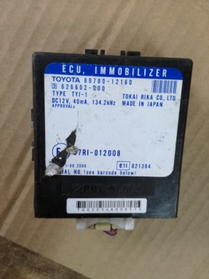2007 toyota corolla verso e121 модуль / блок управления иммобилайзер 8978012160 фото №1