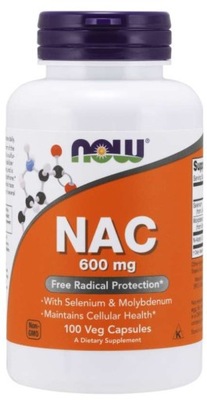 NOW FOODS NAC N-Acetylocysteina 600mg 250 kapsułek