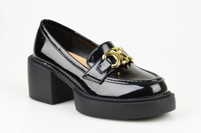 Loafersy Mokasyny Czarne D&A X189 r.38