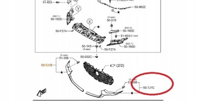 Оригінал mazda оригінальний номер молдинг решітка ліва mazda cx30 dm dfr7507k0d фото №1