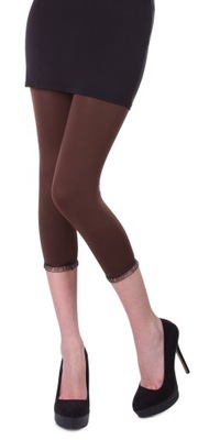 Getry mikrofibra z obszywką #3/4, czekoladowy