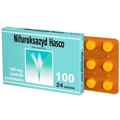 Nifuroksazyd 100mg HASCO zatrucia biegunka 24 tabl