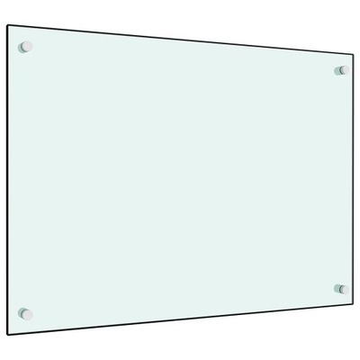 Panel ochronny do kuchni, biały, 70x50 cm, szkło hartowane