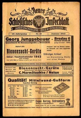 Neues Schlesisches Imkerblatt 1941 nr 10 Januar