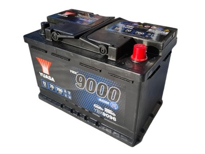 АКУМУЛЯТОР YUASA 12V 70AH 760A +P YBX9000 AGM СТАРТ СТОП 278X175X190