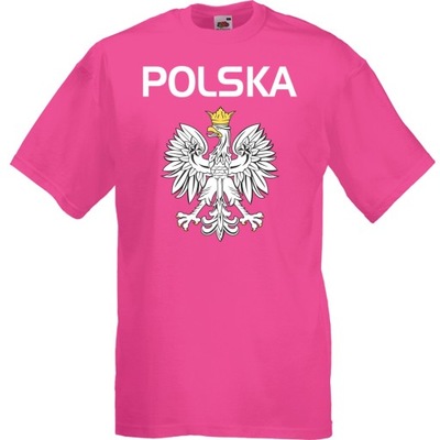 Koszulka kibica Polska reprezentacja XXL fuksja