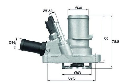 MAHLE TI 144 88 ТЕРМОСТАТ, СЕРЕДИНА ОХЛАЖДАЮЧАЯ