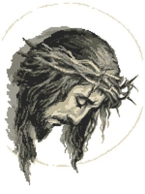 Wzór graficzny - Jezus w cierniowej koronie