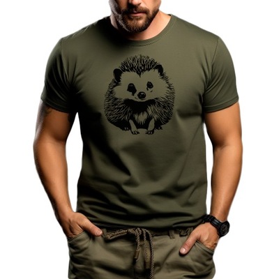 Koszulka T-shirt "Jeż" Bawełna L