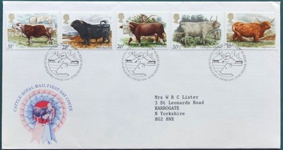 ANGLIA - 1983 - BYDŁO RASOWE - KOPERTA FDC