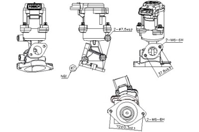Nissens клапан egr land rover discovery iii discovery iv range rover фото №1