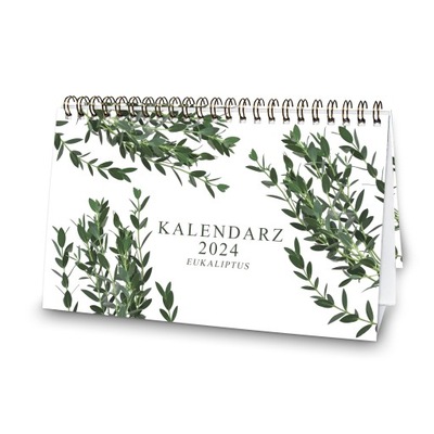 Kalendarz biurkowy 2024 Eukaliptus na biurko stojący
