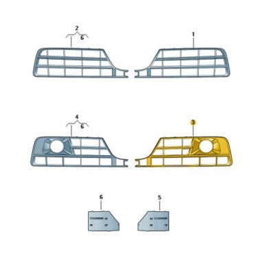 Решітка радіатора заглушка решітка бампера audi a7 c7 права фото №1