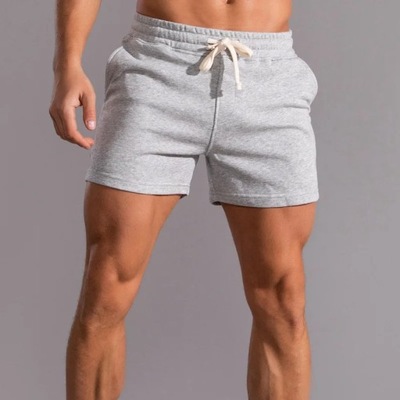 White Track Shorts Men Jogger Shorts Fleece Lightw