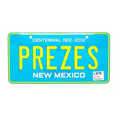 Prezes Tablica Rejestracyjna USA New Mexico