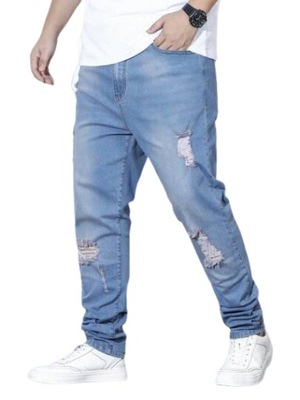 SHEIN SPODNIE JEANSOWE MĘSKIE CASUAL 3XL ŁŁA