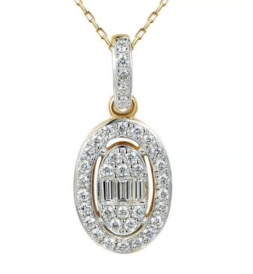 ZŁOTA EKSKLUZYWNA ZAWIESZKA Z DIAMENTAMI 14K