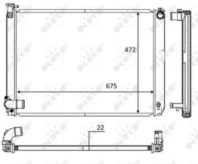 Радіатор двигуна nrf 58604 фото №1