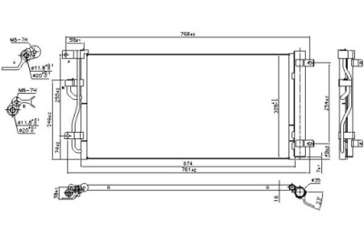Конденсатор радіатор кондиціонера nissens +gratisy фото №1