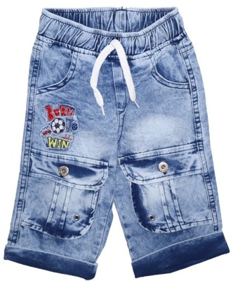 Krótkie spodenki jeansowe dziecięce szorty jeansowe dla chłopca 98