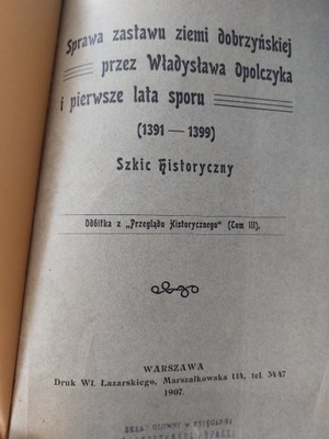 Sprawa zastawu ziemi dobrzyńskiej Maryan Goyski 1907 introligatorska