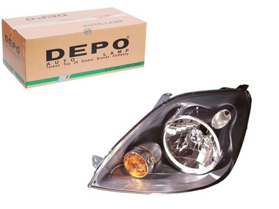 Фара ford fiesta v h4 01-08 le depo фото №1