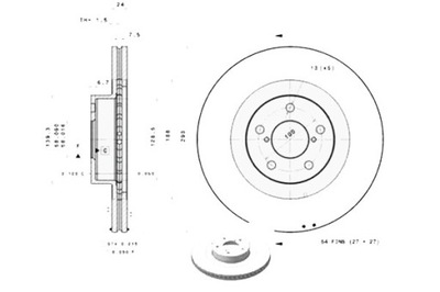 Brembo 09.a921.11 диск тормозная фото №1