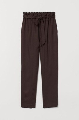 H&M Spodnie z marszczoną talią rozm.34,XS