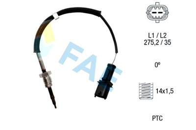 FAE SENSOR TEMPERATURA GASES DE ESCAPE OPEL ASTRA H ASTRA H GTC SIGNUM VECTRA  