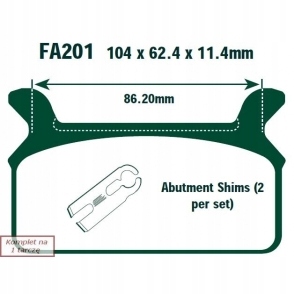 ZAPATAS DE FRENADO EBC FA201  