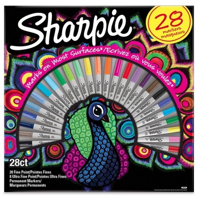 Marker Sharpie Fine Zestaw 28 kolorów - paw