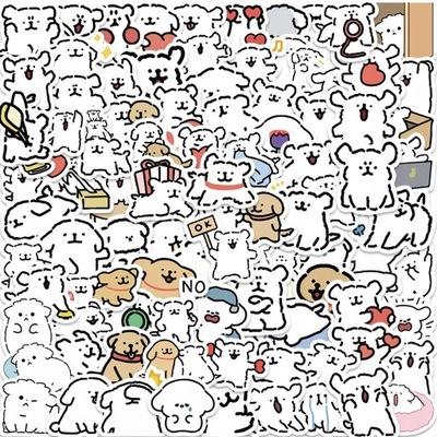 100 PIECES CUTE CARTOON ANIMALS SZCZENIACZEK NAKL LOK7227  