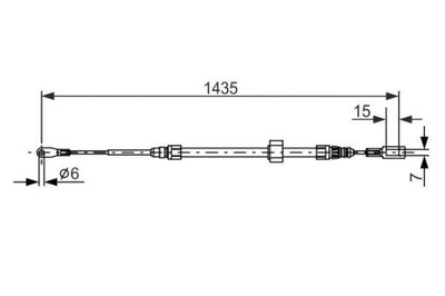 148405 BOSCH CABLE FRENOS 1 987 477 853 PIEZAS BOSCH  