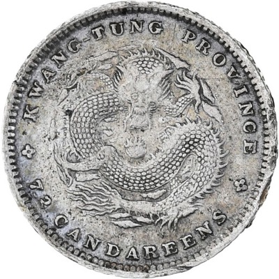 China, KWANGTUNG PROVINCE, Kuang-hs, 10 Cents, 189