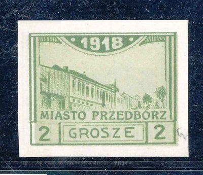 1918 PRZEDBÓRZ POCZTA MIEJSKA, PRÓBA P1 P3A/P4A MK,. **