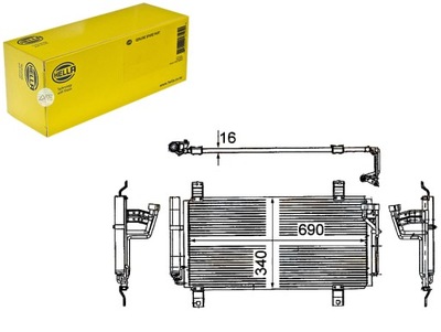 КОНДЕНСАТОР РАДИАТОР КОНДИЦИОНЕРА [HELLA]