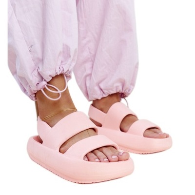 Sandały damskie Różowe sandały r.39