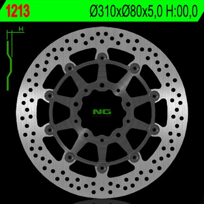 NG DISCO DE FRENADO PARTE DELANTERA KAWASAKI ZX6R 636 13-16, Z800 12-17, ZX10R 08-15,  