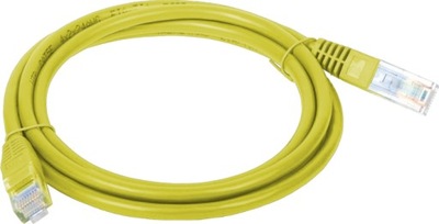 Patchcord UTP kat.5e 0,5m żółty