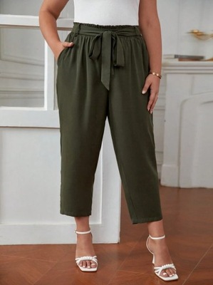 SHEIN KHAKI SPODNIE PASEK (42)