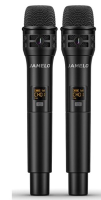 Bezprzewodowy mikrofon Jamelo 2 szt czarny
