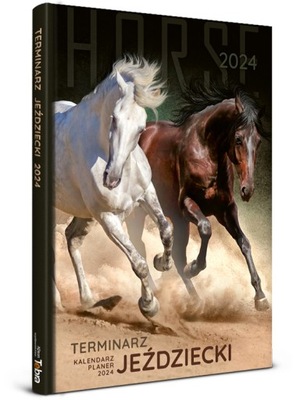 Terminarz Jeździecki 2024 kalendarz książkowy B5 konie